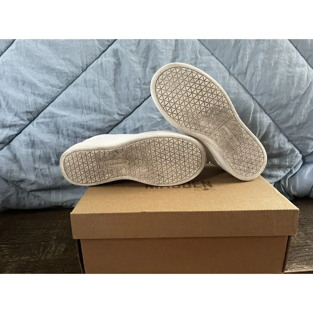Steve Madden White Jisla Tennis Shoes Girls size 1
